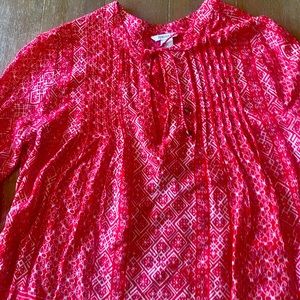 Red cotton blouse